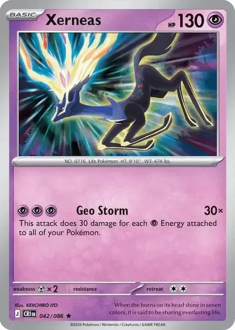Hovedbilde CRI - 042 - Xerneas - Reverse Holo