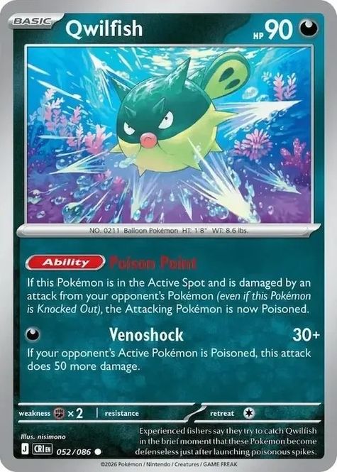 Hovedbilde CRI - 052 - Qwilfish - Reverse Holo